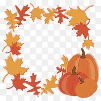 枫叶南瓜特色边框-空若网 枫叶南瓜特色边框-空若网