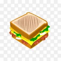 美味的三明治免抠素材-空若网 美味的三明治免抠素材-空若网
