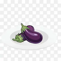 手绘新鲜的茄子设计-空若网 手绘新鲜的茄子设计-空若网
