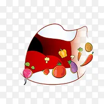 免抠卡通嘴巴吃食物-空若网 免抠卡通嘴巴吃食物-空若网