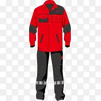 红色矢量衣服套装-空若网 红色矢量衣服套装-空若网