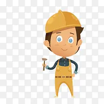 戴安全帽的男生手绘图-空若网 戴安全帽的男生手绘图-空若网