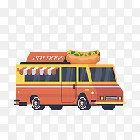 热狗食物主题食物快餐车-空若网 热狗食物主题食物快餐车-空若网