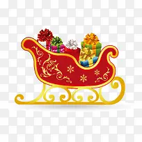 圣诞节喜庆红色雪橇-空若网 圣诞节喜庆红色雪橇-空若网