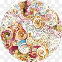 矢量圆形花纹-空若网 矢量圆形花纹-空若网