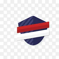 蓝色条纹盾牌促销标签-空若网 蓝色条纹盾牌促销标签-空若网