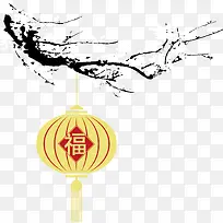 挂在树枝上的黄灯笼-空若网 挂在树枝上的黄灯笼-空若网