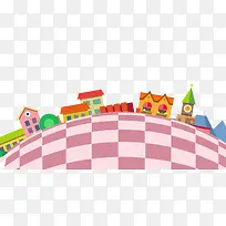 卡通手绘彩色幼儿园背景-空若网 卡通手绘彩色幼儿园背景-空若网