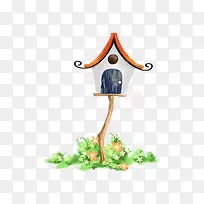 卡通绿草房子-空若网 卡通绿草房子-空若网