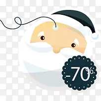 老人头像圣诞促销标签-空若网 老人头像圣诞促销标签-空若网