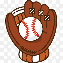 咖啡色立体棒球手套-空若网 咖啡色立体棒球手套-空若网