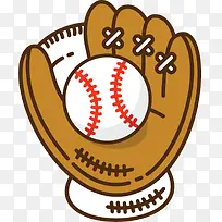 咖啡色立体棒球手套-空若网 咖啡色立体棒球手套-空若网