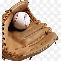 崭新的驼色棒球手套和白色棒球-空若网 崭新的驼色棒球手套和白色棒球-空若网