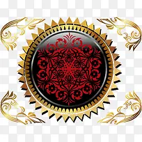 金色标签徽章矢量素材-空若网 金色标签徽章矢量素材-空若网