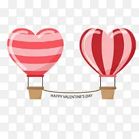 爱心热气球贺卡矢量-空若网 爱心热气球贺卡矢量-空若网