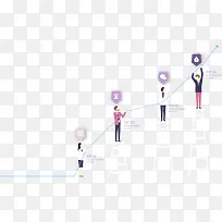 金融办公人物走势插画矢量图-空若网 金融办公人物走势插画矢量图-空若网