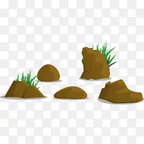 彩色石头造型AI稿-空若网 彩色石头造型AI稿-空若网