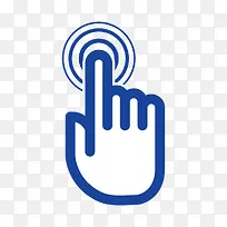 蓝色线条点赞手指-空若网 蓝色线条点赞手指-空若网