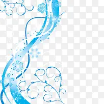 天蓝色花纹素材矢量图-空若网 天蓝色花纹素材矢量图-空若网