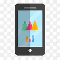 卡通扁平化手机里的数据显示-空若网 卡通扁平化手机里的数据显示-空若网