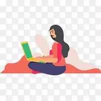 安静用电脑办公的人-空若网 安静用电脑办公的人-空若网