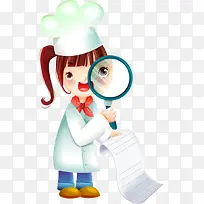 小厨师看信矢量插画-空若网 小厨师看信矢量插画-空若网