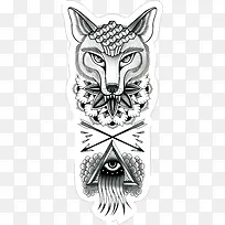 狐狸插画素材免抠-空若网 狐狸插画素材免抠-空若网