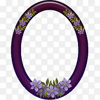 紫色椭圆花环边框装饰-空若网 紫色椭圆花环边框装饰-空若网