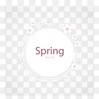 春上新素雅促销花环矢量图-空若网 春上新素雅促销花环矢量图-空若网