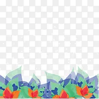 彩色花卉插画素材矢量-空若网 彩色花卉插画素材矢量-空若网