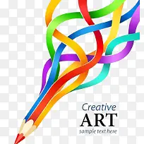 创意七彩铅笔设计-空若网 创意七彩铅笔设计-空若网