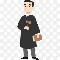 黑色创意扁平化法官元素-空若网 黑色创意扁平化法官元素-空若网