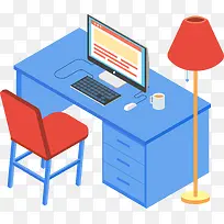 2.5D矢量办公立体插画-空若网 2.5D矢量办公立体插画-空若网
