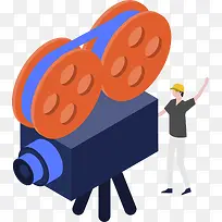 2.5D立体拍摄导演插画-空若网 2.5D立体拍摄导演插画-空若网