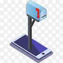 2.5D邮箱投递立体插画-空若网 2.5D邮箱投递立体插画-空若网