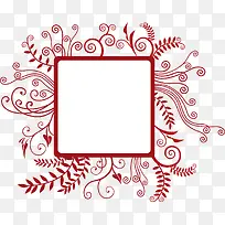 红色边框矢量时尚装饰装饰素材-空若网 红色边框矢量时尚装饰装饰素材-空若网