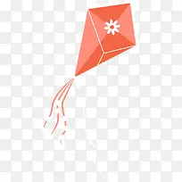 手绘橙色风筝-空若网 手绘橙色风筝-空若网