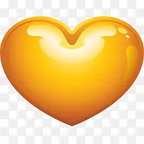 黄色闪耀爱心-空若网 黄色闪耀爱心-空若网