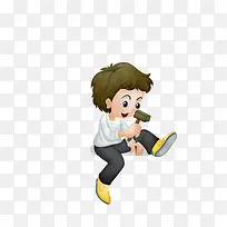 矢量楔钉子小男孩素材-空若网 矢量楔钉子小男孩素材-空若网