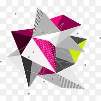 几何漂浮三角形立体三角形-空若网 几何漂浮三角形立体三角形-空若网