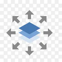 分层箭头的数据图标-空若网 分层箭头的数据图标-空若网