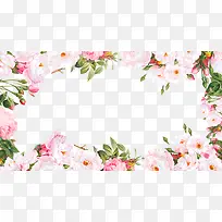 小清新玫瑰花边框创意设计-空若网 小清新玫瑰花边框创意设计-空若网