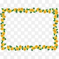 黄色花边框-空若网 黄色花边框-空若网