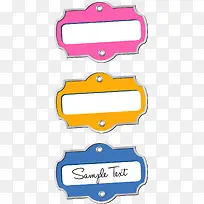 彩色潮流标签素材-空若网 彩色潮流标签素材-空若网