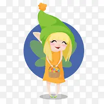 卡通手绘小仙女翅膀绒球帽-空若网 卡通手绘小仙女翅膀绒球帽-空若网