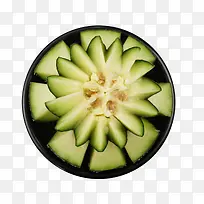 一碟新鲜的哈密瓜设计素材-空若网 一碟新鲜的哈密瓜设计素材-空若网