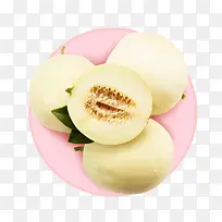 一碟白色的甜瓜设计素材-空若网 一碟白色的甜瓜设计素材-空若网