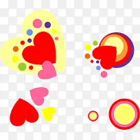 手绘多彩爱心-空若网 手绘多彩爱心-空若网