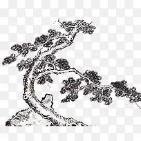 水墨风手绘古树-空若网 水墨风手绘古树-空若网