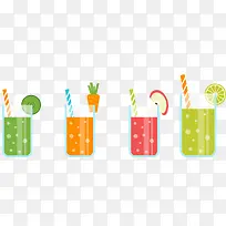 卡通夏日果汁蔬菜汁-空若网 卡通夏日果汁蔬菜汁-空若网